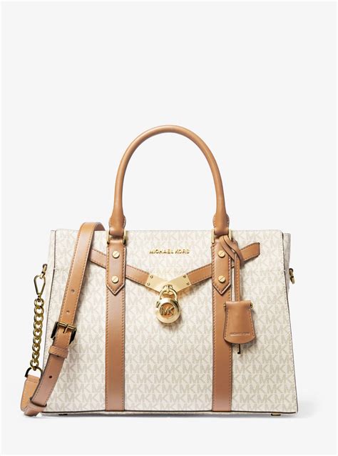 michael kors signature nouveau hamilton large satchel bag|Michael Kors nouveau Hamilton small.